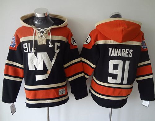 New York Islanders #91 John Tavares Dark Blue Sawyer Hooded Sweatshirt Stitched NHL Jersey New York Islanders #91 John Tavares Dark Blue Sawyer Hooded Sweatshirt Stitched NHL Jersey