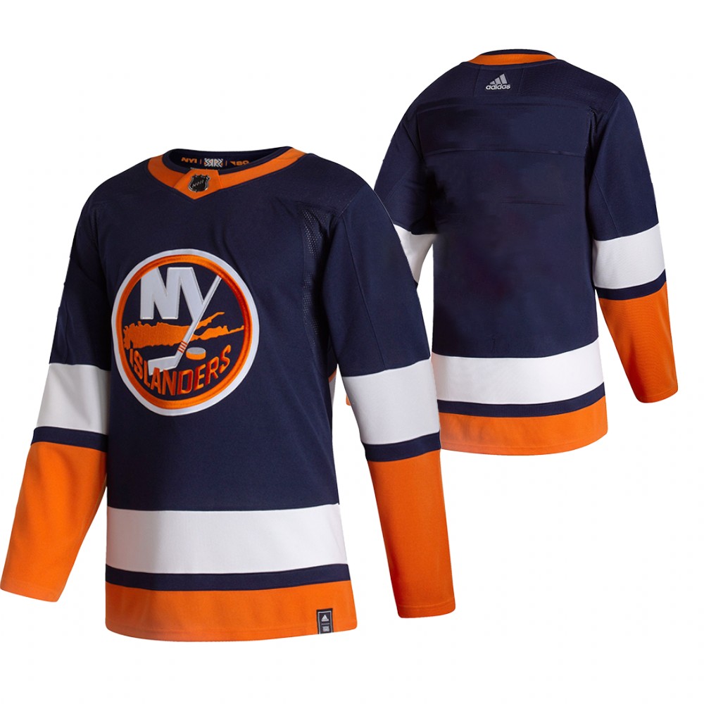New York Islanders Blank Navy Blue Men's Adidas 2020-21 Reverse Retro Alternate NHL Jersey New York Islanders Blank Navy Blue Men's Adidas 2020-21 Reverse Retro Alternate NHL Jersey