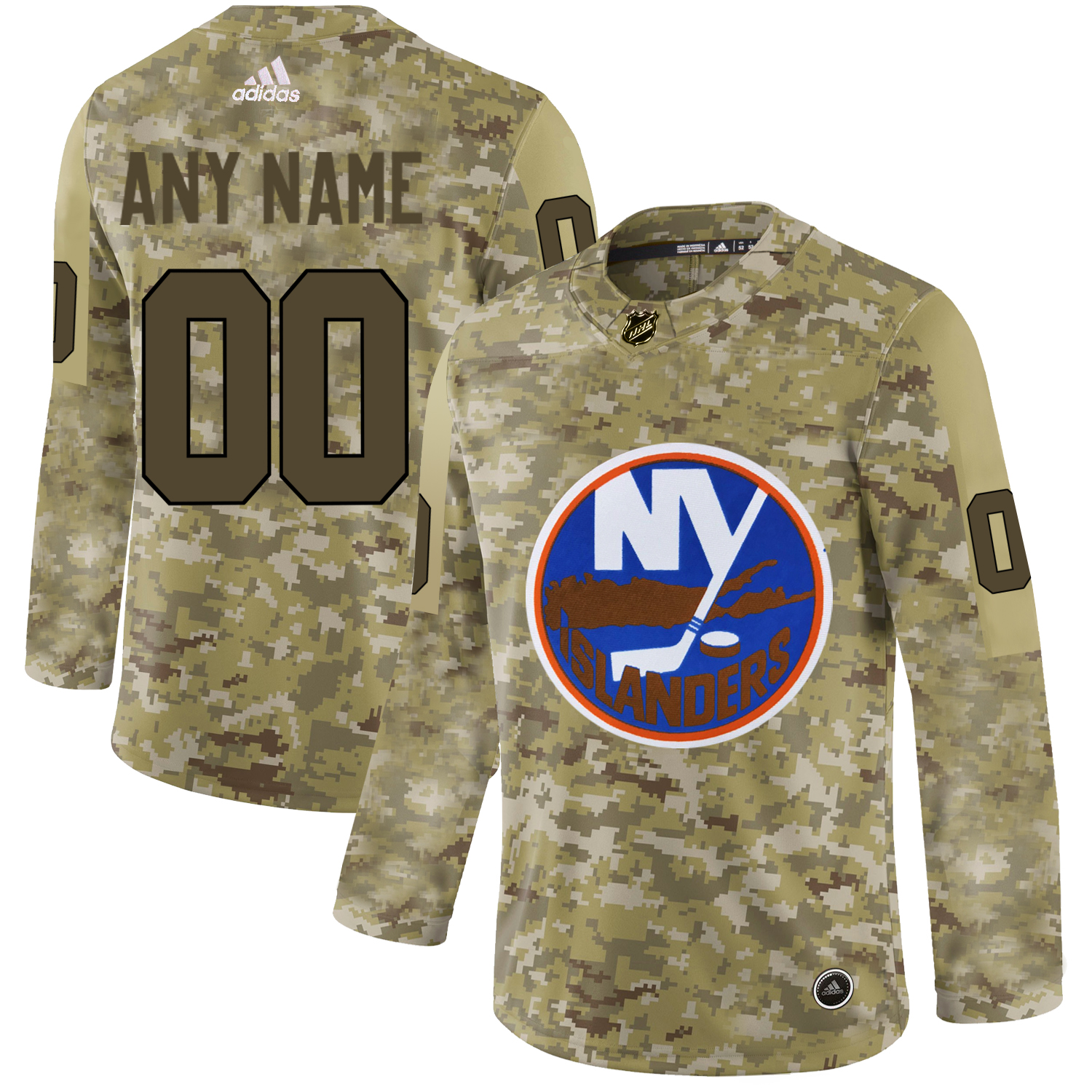 New York Islanders Camo Men's Customized Adidas Jersey New York Islanders Camo Men's Customized Adidas Jersey