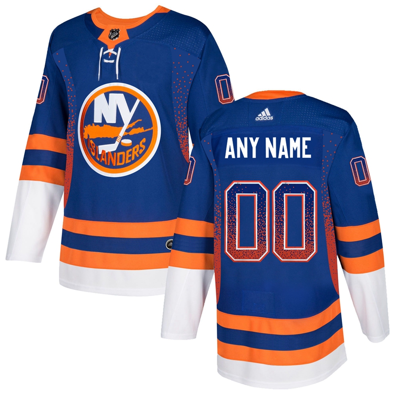 New York Islanders Royal Men's Customized Drift Fashion Adidas Jersey New York Islanders Royal Men's Customized Drift Fashion Adidas Jersey