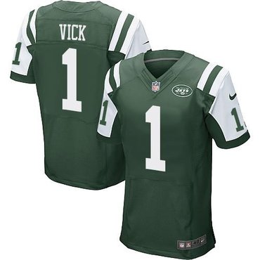 New York Jets #1 Michael Vick Green Team Color NFL Elite Jersey