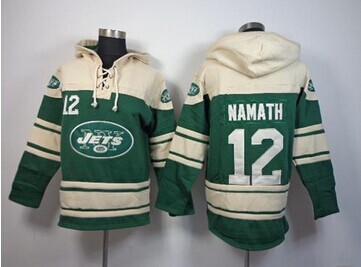New York Jets #12 Joe Namath Green Sawyer Hooded Sweatshirt NFL Hoodie New York Jets #12 Joe Namath Green Sawyer Hooded Sweatshirt NFL Hoodie
