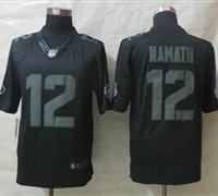 New York Jets #12 Joe Namath Impact Black Limited Jerseys