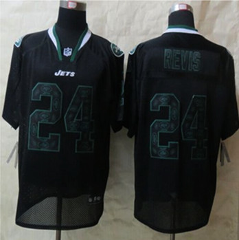 New York Jets #24 Darrelle Revis New Lights Out Black Men's Stitched NFL Elite Jersey New York Jets #24 Darrelle Revis New Lights Out Black Men's Stitched NFL Elite Jersey