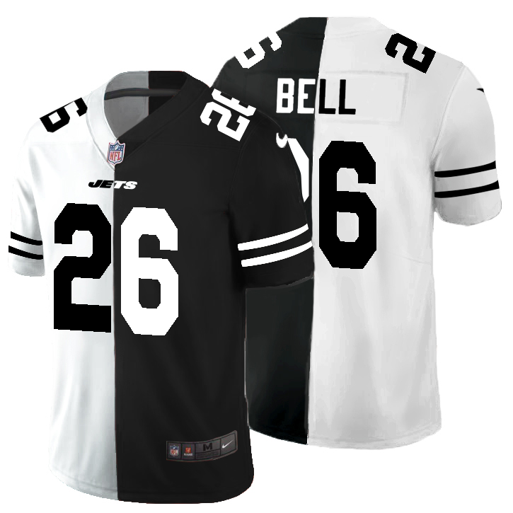 New York Jets #26 Le'Veon Bell Men's Black V White Peace Split Nike Vapor Untouchable Limited NFL Jersey New York Jets #26 Le'Veon Bell Men's Black V White Peace Split Nike Vapor Untouchable Limited NFL Jersey