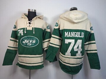 New York Jets #74 Nick Mangold Green Sawyer Hooded Sweatshirt NFL Hoodie New York Jets #74 Nick Mangold Green Sawyer Hooded Sweatshirt NFL Hoodie