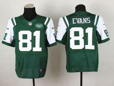 New York Jets #81 Shaq Evans Green Team Color NFL Elite Jersey