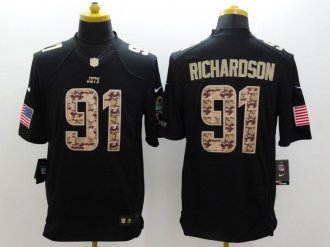 New York Jets #91 Nike Black Salute To Service Jersey