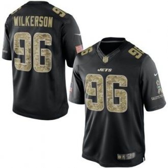 New York Jets #96 Muhammad Wilkerson Nike Black Salute To Service Jersey