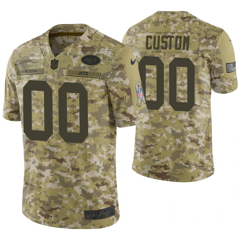 New York Jets Custom Camo 2018 Salute to Service Limited Jersey New York Jets Custom Camo 2018 Salute to Service Limited Jersey