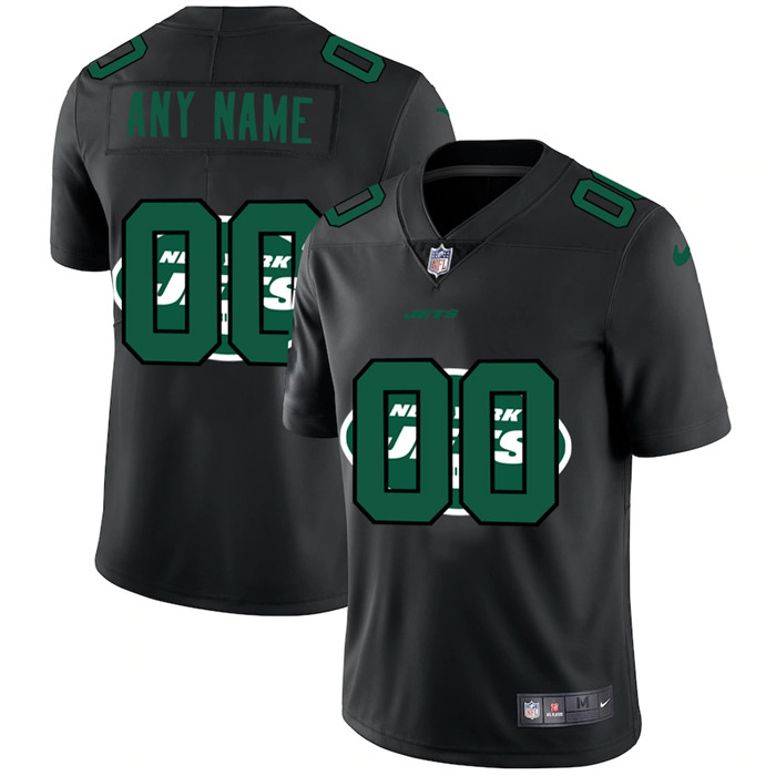 New York Jets Custom Men's Nike Team Logo Dual Overlap Limited NFL Jersey Black New York Jets Custom Men's Nike Team Logo Dual Overlap Limited NFL Jersey Black