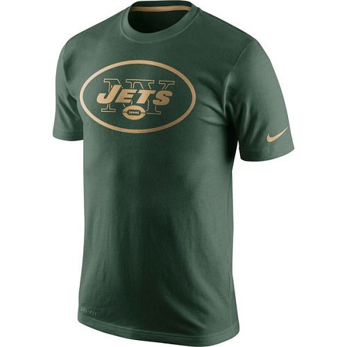 New York Jets Nike Green Championship Drive Gold Collection Performance T-Shirt New York Jets Nike Green Championship Drive Gold Collection Performance T-Shirt