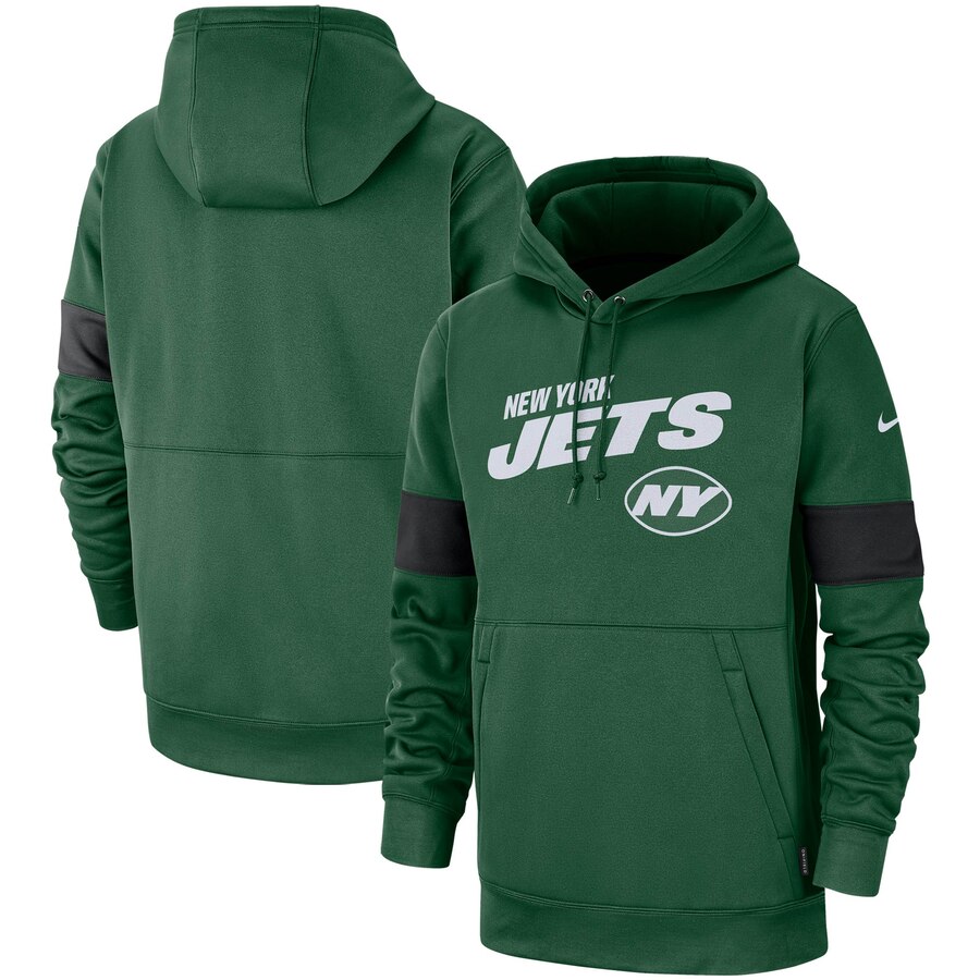 New York Jets Nike Sideline Team Logo Performance Pullover Hoodie Green New York Jets Nike Sideline Team Logo Performance Pullover Hoodie Green