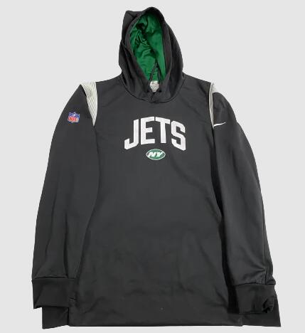 New York Jets Nike Therma Sideline Hoodie Black