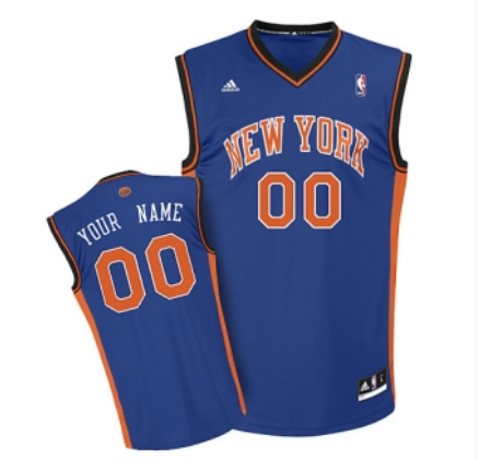 New York Knicks Men Custom blue Jersey New York Knicks Men Custom blue Jersey