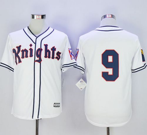 New York Knights The Natural #9 Roy Hobbs White Movie Stitched Baseball Jersey New York Knights The Natural #9 Roy Hobbs White Movie Stitched Baseball Jersey