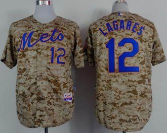 New York Mets #12 Juan Lagares Camo Alternate Cool Base Stitched Baseball Jersey