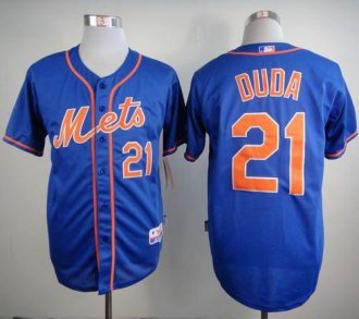 New York Mets #21 Lucas Duda Blue Alternate Home Cool Base Stitched Baseball Jersey