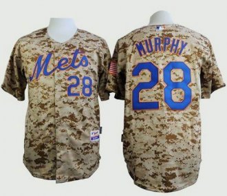 New York Mets #28 Daniel Murphy Camo Alternate Cool Base Stitched Baseball Jersey