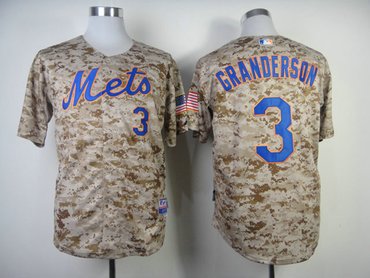 New York Mets #3 Curtis Granderson Alternate Camo Cool Base Baseball Jersey