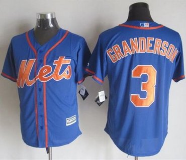 New York Mets #3 Curtis Granderson Blue Alternate Home New Cool Base Stitched Baseball Jersey