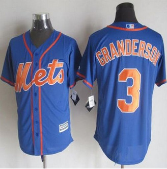 New York Mets #3 Curtis Granderson Blue Alternate Home New Cool Base Stitched Baseball Jersey