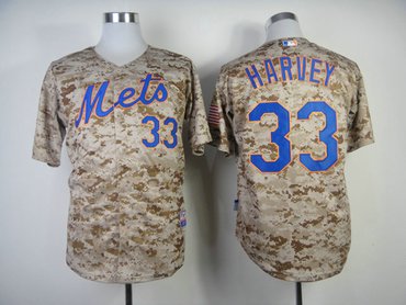 New York Mets #33 Matt Harvey Alternate Camo Cool Base Baseball Jersey