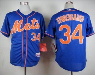 New York Mets #34 Noah Syndergaard Blue Alternate Home Cool Base Stitched Baseball jersey