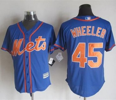 New York Mets #45 Zack Wheeler Blue Alternate Home New Cool Base Stitched Baseball Jersey