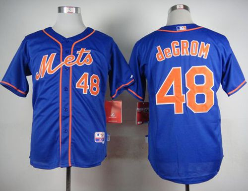 New York Mets #48 Jacob DeGrom Blue Alternate Home Cool Base Stitched Baseball Jersey