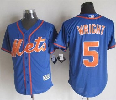New York Mets #5 David Wright Blue Alternate Home New Cool Base Stitched Baseball Jersey