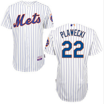 New York Mets 22 Kevin Plawecki Baseball White Jersey