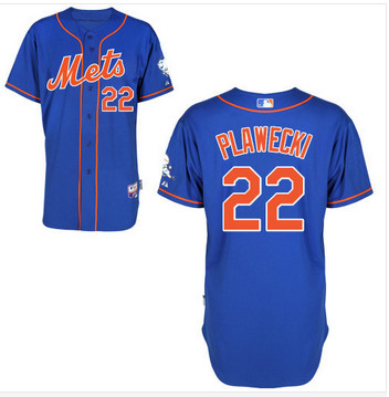 New York Mets 22 Kevin Plawecki Baseball blue Jersey