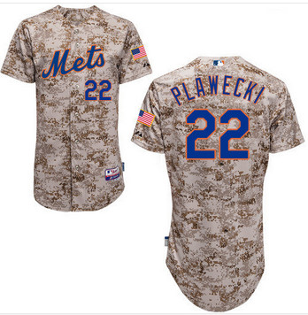 New York Mets 22 Kevin Plawecki Baseball camo Jersey
