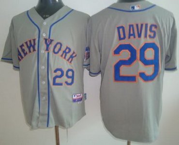 New York Mets 29 Ike Davis Grey Cool Base MLB Jerseys