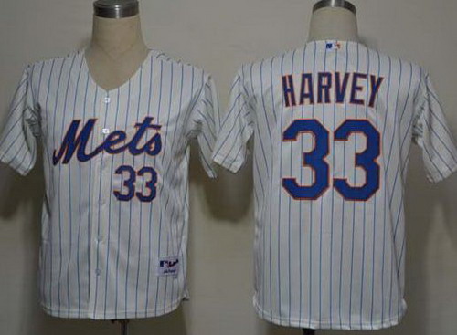 New York Mets 33 Matt Harvey Cream MLB Jerseys