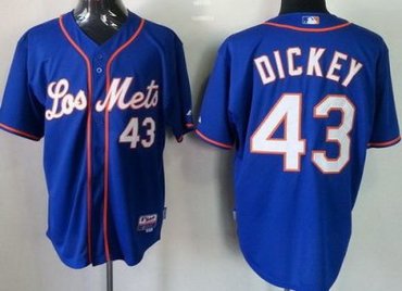 New York Mets 43 R.A. Dickey Blue Cool Base MLB Jerseys Los Mets - 副本
