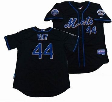 New York Mets 44 Jason Bay black wMets 50th Anniversary Patch