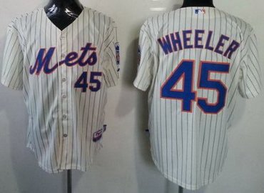 New York Mets 45 Zack Wheeler Cream Cool Base MLB Jerseys