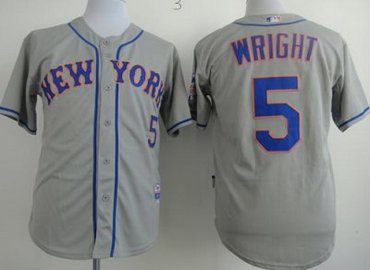 New York Mets 5 David Wright Grey 2013 All-Star Patch Cool Base MLB Jersey - 副本