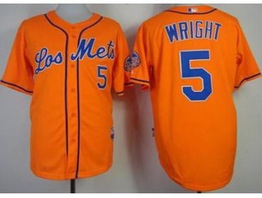 New York Mets 5 David Wright Orange Cool Base MLB Jerseys Los Mets Style