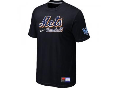 New York Mets Black NEW Short Sleeve Practice T-Shirt New York Mets Black NEW Short Sleeve Practice T-Shirt