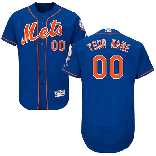 New York Mets Blue Men's Flexbase Customized Jersey New York Mets Blue Men's Flexbase Customized Jersey