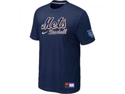 New York Mets D.Blue NEW Short Sleeve Practice T-Shirt New York Mets D.Blue NEW Short Sleeve Practice T-Shirt