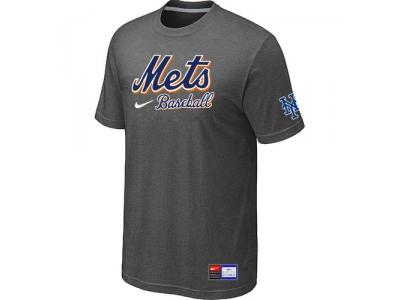 New York Mets D.Grey NEW Short Sleeve Practice T-Shirt New York Mets D.Grey NEW Short Sleeve Practice T-Shirt