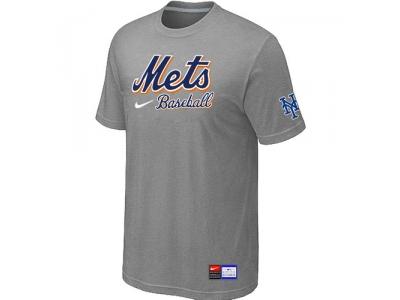 New York Mets L.Grey NEW Short Sleeve Practice T-Shirt New York Mets L.Grey NEW Short Sleeve Practice T-Shirt