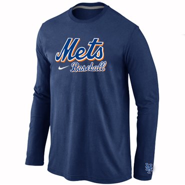 New York Mets Long Sleeve T-Shirt D.Blue New York Mets Long Sleeve T-Shirt D.Blue