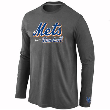 New York Mets Long Sleeve T-Shirt D.Grey New York Mets Long Sleeve T-Shirt D.Grey