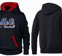 New York Mets Pullover Hoodie Black & Red