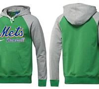 New York Mets Pullover Hoodie Green & Grey
